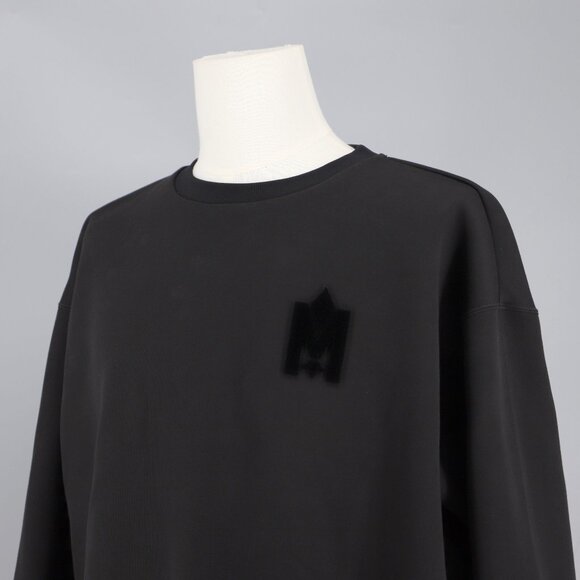 MACKAGE Max-VT Double Face Jersey Crewneck Sweatshirt Black Size 2XL - Picture 5 of 10